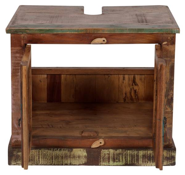 RIVERBOAT Badezimmer-Unterschrank Massivholz - 66 x 60 x 43 cm