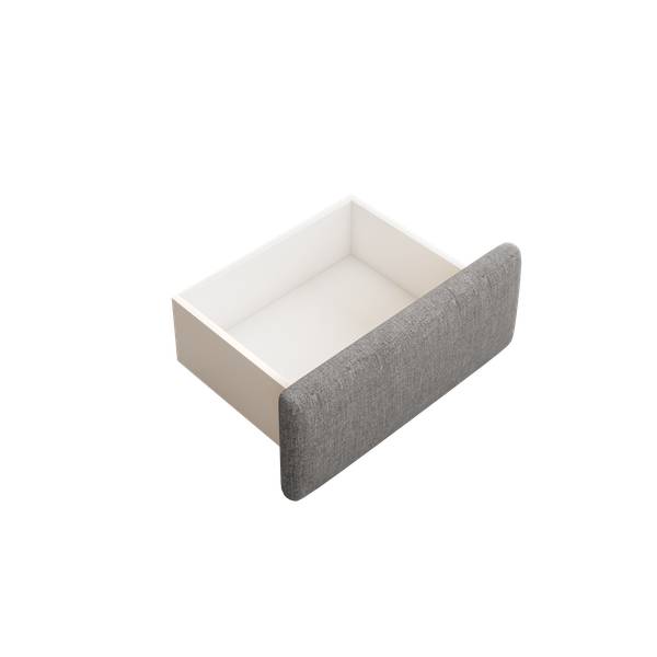 Plattformbett K-1324 Grau - Holzwerkstoff - 141 x 32 x 203 cm