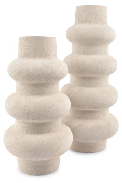Vase Tubo Weiß - 22 x 49 x 22 cm