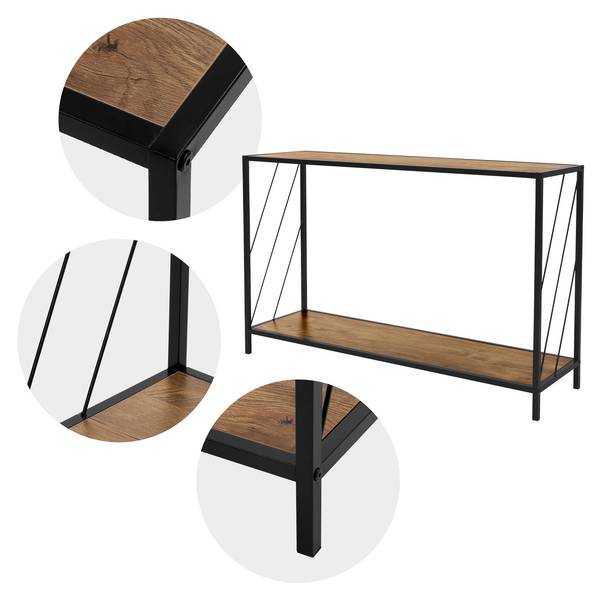 Konsolentisch 490014875 Schwarz - Braun - Samt - 34 x 75 x 120 cm