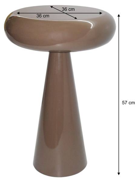 Beistelltisch SAM Braun - Metall - 36 x 57 x 36 cm