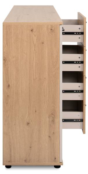Sideboard LINO bruin - plaatmateriaal op houtbasis - 120 x 86 x 35 cm