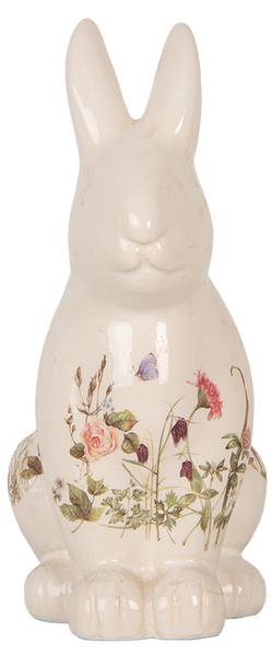 Decoratie Beeld Konijn Easter&Eden beige - keramiek - 12 x 28 x 16 cm