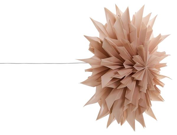 LED Deko FORSAN 3-tlg Braun - Pink - Weiß - Papier - 41 x 41 x 16 cm