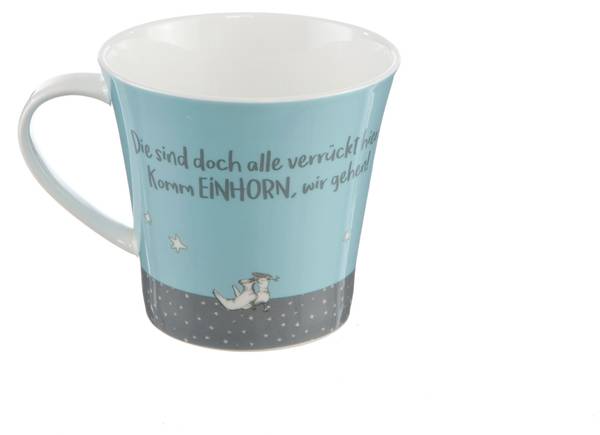 Tasse Die sind doch alle verrückt Blau - Porzellan - 10 x 10 x 13 cm
