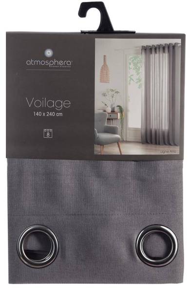 Transparent ANA Grau - Textil - 1 x 240 x 140 cm