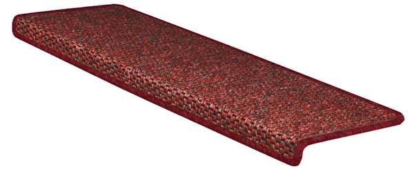 Stufenmatte Kalkutta Rot - Baumwollstoff - Polypropylen - 24 x 65 cm