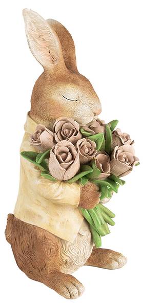 Decoratie Beeld Konijn Easter&Iovanni bruin - kunststof - 23 x 29 x 19 cm