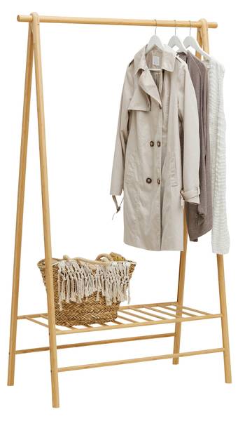 Kleiderständer BAMBOO Beige - Naturfaser - 103 x 163 x 47 cm