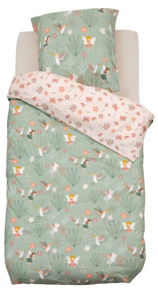 Kinderbettwäsche-Set APRIL Violett - Naturfaser - 140 x 1 x 200 cm