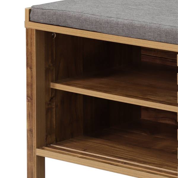 Schuhbank LIAM Braun - Holzwerkstoff - 44 x 51 x 112 cm