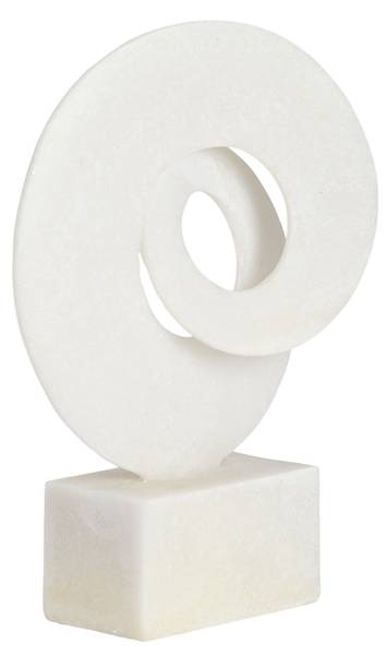 Ornament NOXEN wit - kunststof - 9 x 38 x 27 cm