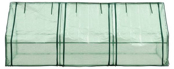Mini Gewächshaus Höflein Grün - Stahl - Polyethylen - 240 x 90 x 90 cm