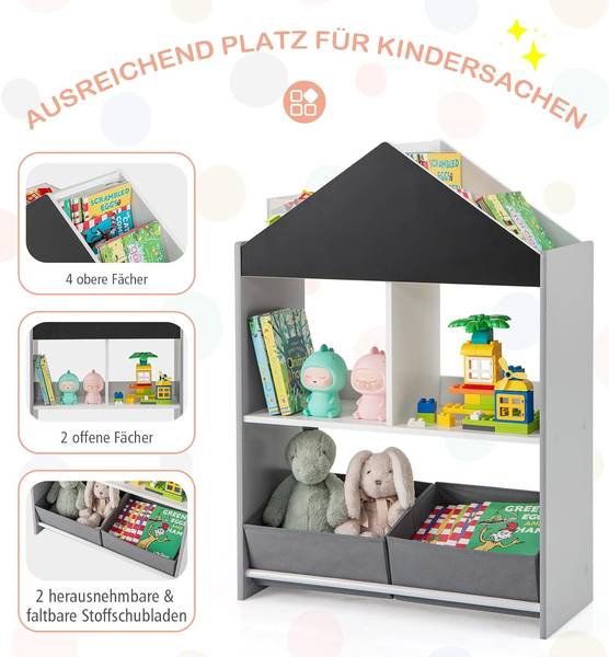 Bücherregal FB32311 Grau - Holzwerkstoff - 27 x 90 x 63 cm
