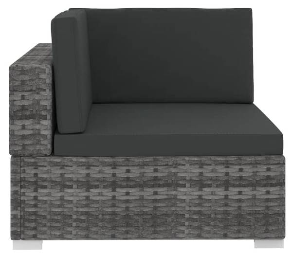 Bankset 3000474-2 Set van 4 zwart - grijs