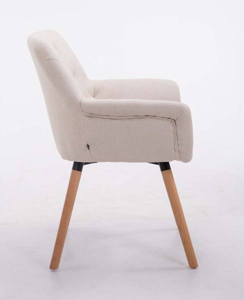 Armlehnenstuhl Cassidy Beige - Textil - 67 x 83 x 60 cm