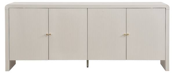 Sideboard MIRENALO Beige - Holz teilmassiv - 180 x 75 x 40 cm