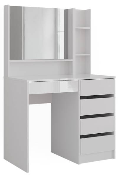 Schminktisch Sherry 57702 3er set Weiß - Holzwerkstoff - 90 x 76 x 51 cm