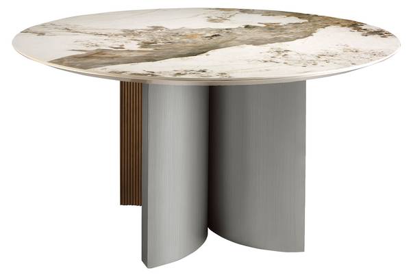 Table à manger 1148 Blanc - Marbre - 150 x 75 x 150 cm