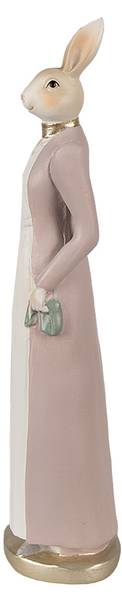 Beeld Konijn DekoEaster-Malik beige - kunststof - 7 x 28 x 8 cm