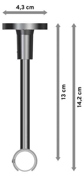 Gardinenstange 1-Lauf Sonette Luino Silber - Metall - 240 x 16 x 5 cm