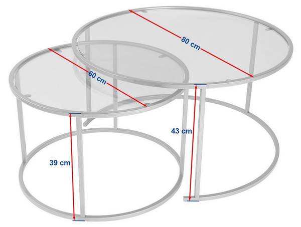 Table AURUM Gris - Métal - 80 x 43 x 80 cm