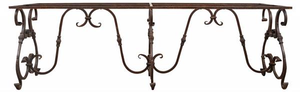Tuin Tafelpoten OUDE-TUIN bruin - ijzer - 82 x 74 x 231 cm