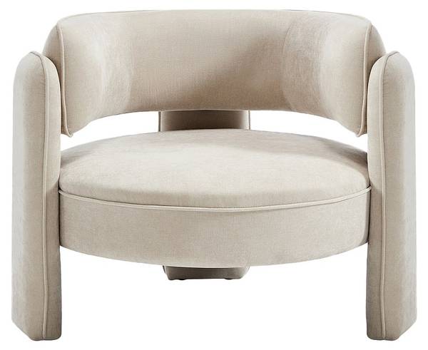Sessel mit gerader Rückenlehne ZORIMO Beige - Textil - 91 x 73 x 86 cm