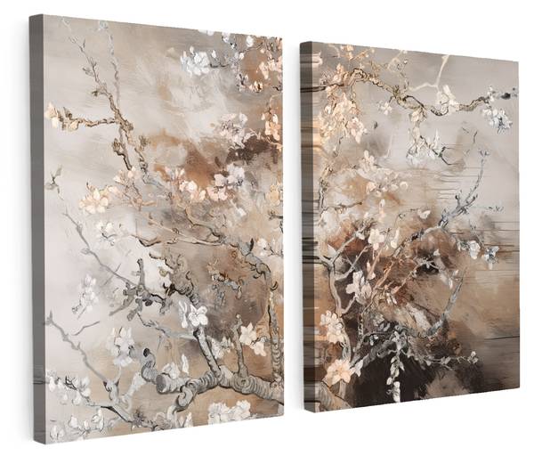 LEINWANDBILD Mandelblüte 2er Set 100 x 70 cm
