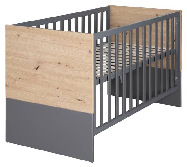 Babyzimmer Set Anna 3-teilig Grau - Eiche
