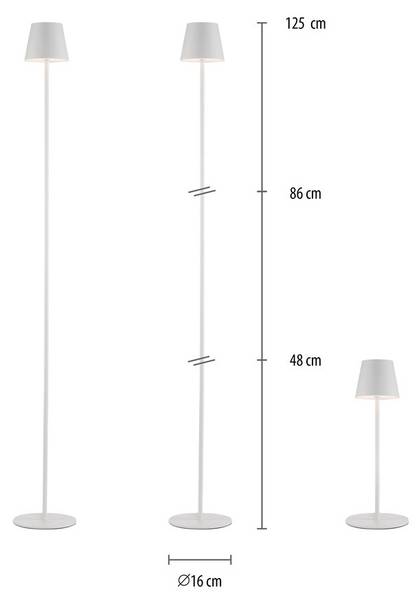 LED Stehleuchte Touch Weiß