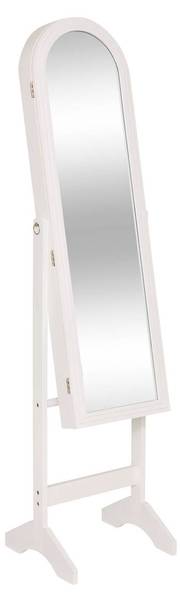 Schmuckschrank LEXY Weiß - Holzwerkstoff - 34 x 158 x 38 cm