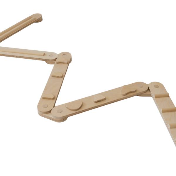 Balancebalken 11-teilig CLMN001 Beige - Birke - 9 x 1 x 59 cm