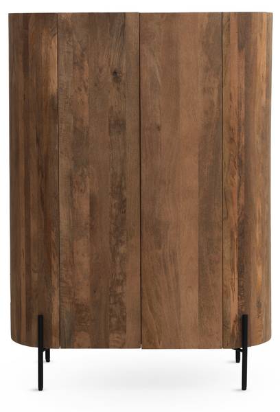 Servieskast  11387 bruin - deels massief hout - 100 x 140 x 40 cm