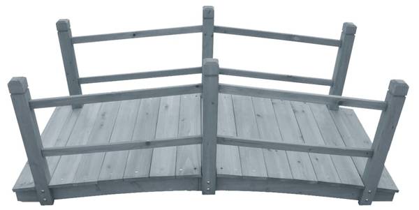 Gartenbrücke 3004590 Grau - Tanne - 60 x 56 x 140 cm