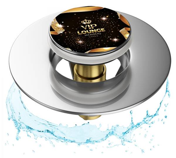 Pop-Up Waschbeckenstöpsel VIP-Lounge Schwarz - Metall - 6 x 4 x 5 cm
