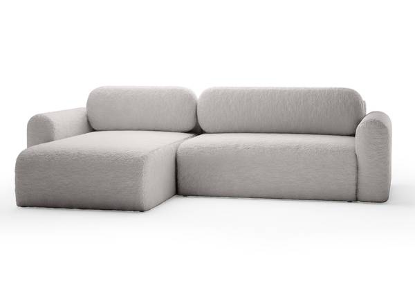 Ecksofa Lome L, universal Hellgrau