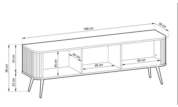 TV-Schrank VIVA Beige - Schwarz