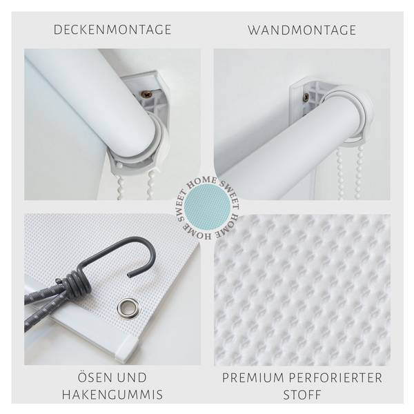 Außenrollo Nigra Linea Schwarz - Textil - 40 x 180 x 1 cm