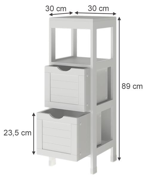 Meuble salle de bain Vilda 55545 Blanc