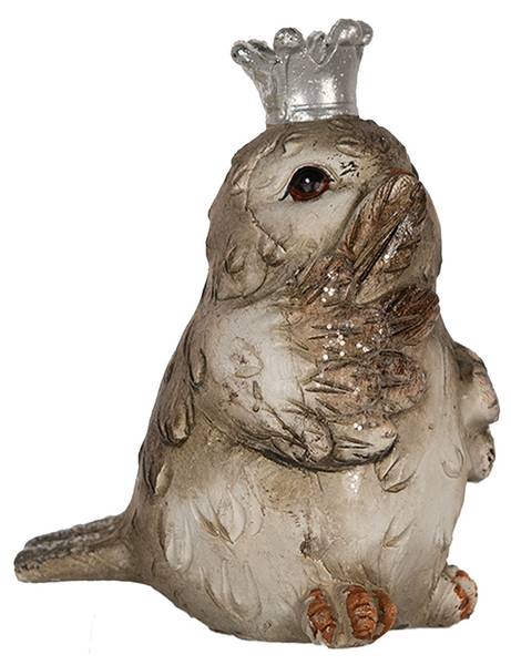 Dekorationsfigur Vogel Deco&Zaire Beige - Kunststoff - 6 x 9 x 7 cm