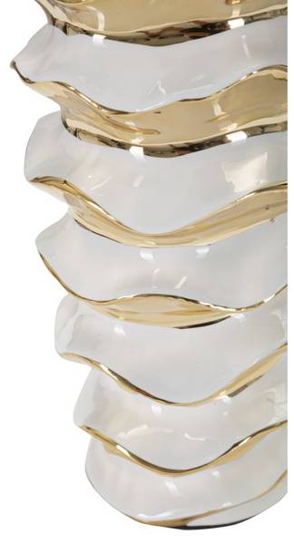Tischlampe VKH110 Weiß - Keramik - 33 x 53 x 33 cm