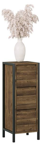 Midischrank Naola 56464 Schwarz - Braun - Holzwerkstoff - 30 x 80 x 30 cm