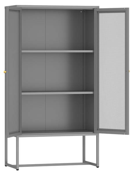 Büroschrank Sund Grau - Stahl - 80 x 150 x 40 cm