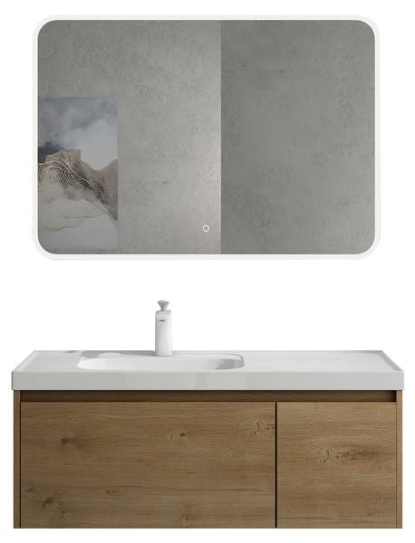 Waschtisch Salerno Eiche Wotan Dekor - Breite: 100 cm