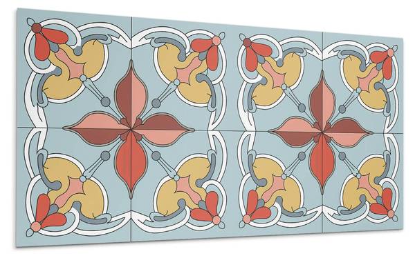 Klebepaneele Blumen Fein 100 x 50 cm