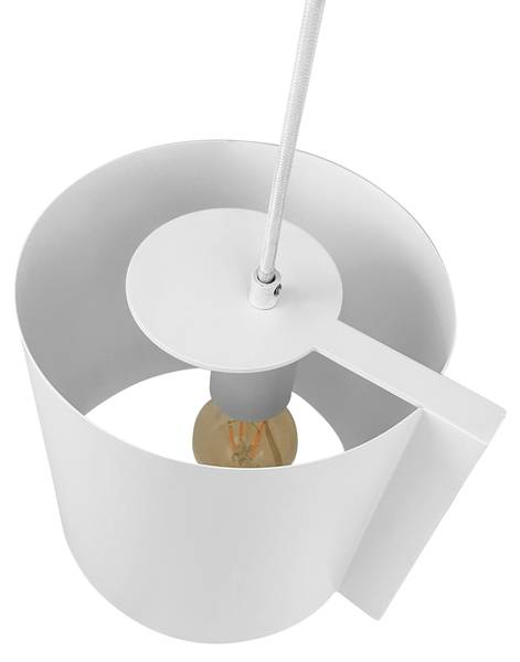 Pendelleuchte WUM Weiß - Metall - 23 x 20 x 20 cm