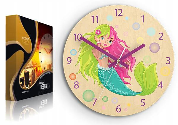 Wanduhr Nixe Braun - Holzwerkstoff - 30 x 30 x 4 cm