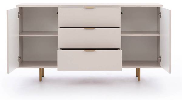 Wohnzimmer-Set NADOR-132-11 4er-Set Beige - Holzwerkstoff - 480 x 140 x 60 cm