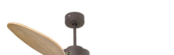 Deckenventilator Salamis Braun - Metall - 132 x 32 x 132 cm